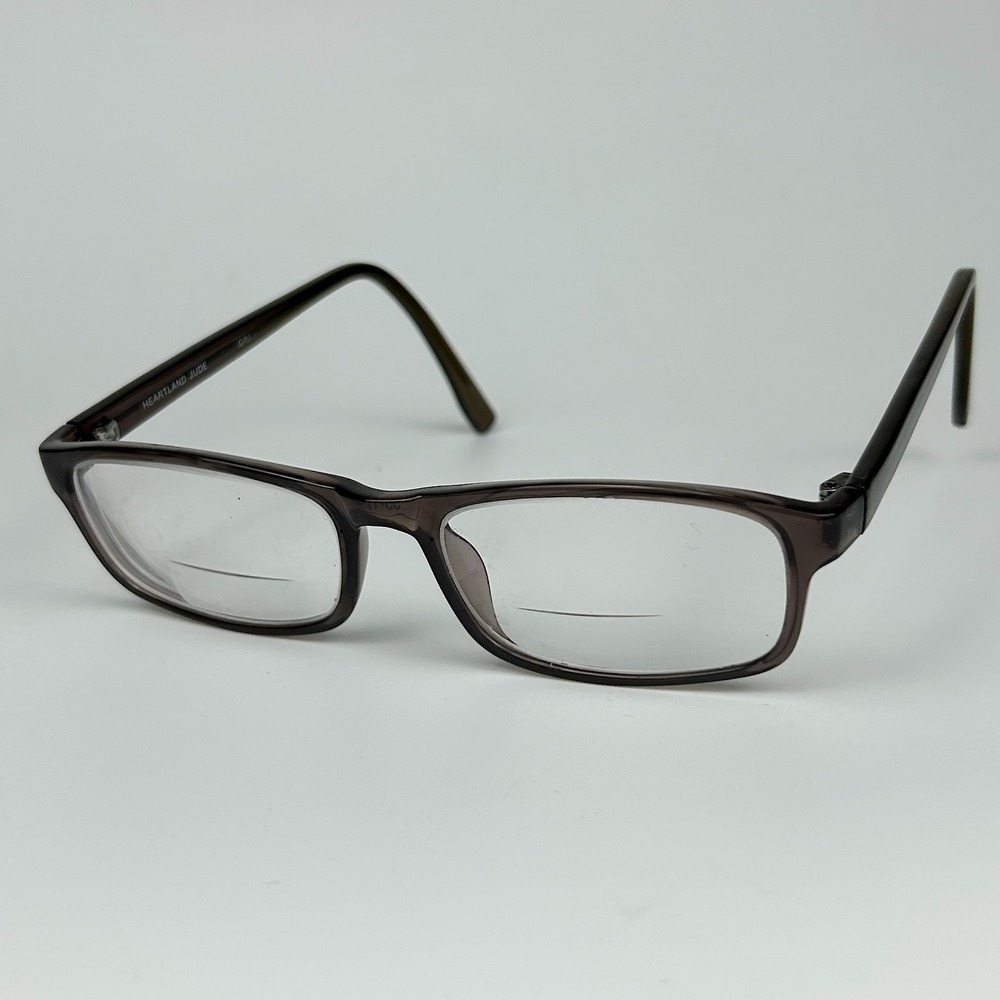 Heartland Jude Unisex Adults Eyeglasses Frame Gray Plastic Full Rim 55-17-142 mm